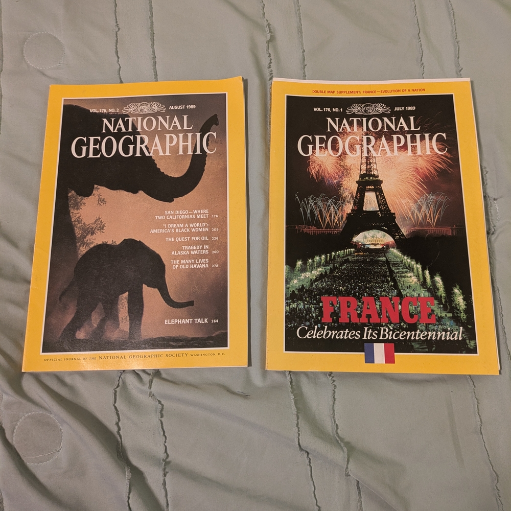 NATIONAL Geographic Vintage MagGazines - July-Aug. 1989 Ed.